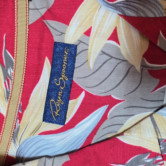 Reyn Spooner Red and Yellow Floral Men's Shirt - Picture 5 of 10